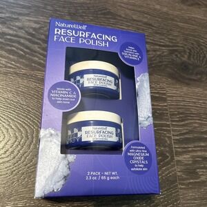 NatureWell Resurfacing Face Polish 2Pk w/Vitamin C & Niacinamide Squalene Vit E